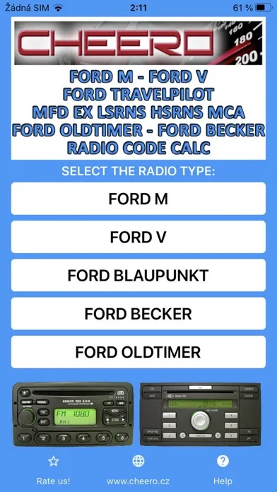 RADIO CODE for FORD ALL Screenshots