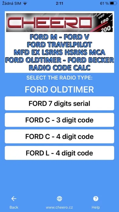 RADIO CODE for FORD ALL Screenshots