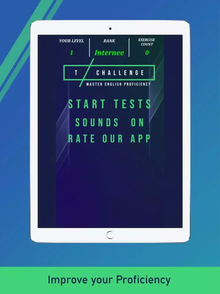 Tangkapan skrin T Challenge - Proficiency Test iPad 