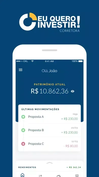 Capturas de pantalla de EuQueroInvestir Corretora