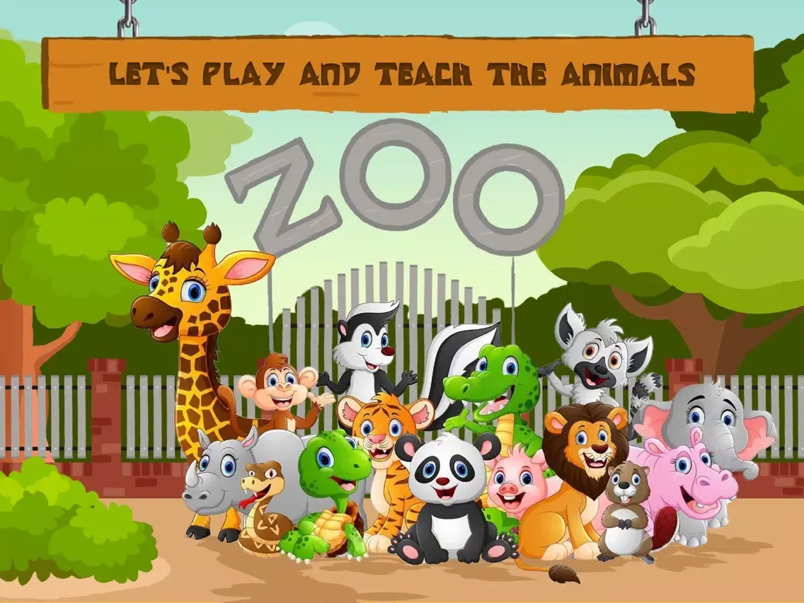 Ảnh chụp màn hình của ZOO PARK - Learn Animals Cognitive Kid Game iPad 