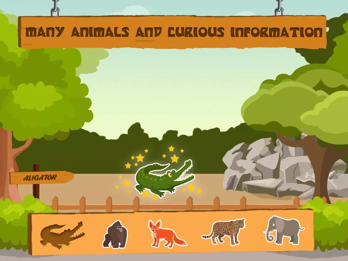 Ảnh chụp màn hình của ZOO PARK - Learn Animals Cognitive Kid Game iPad 