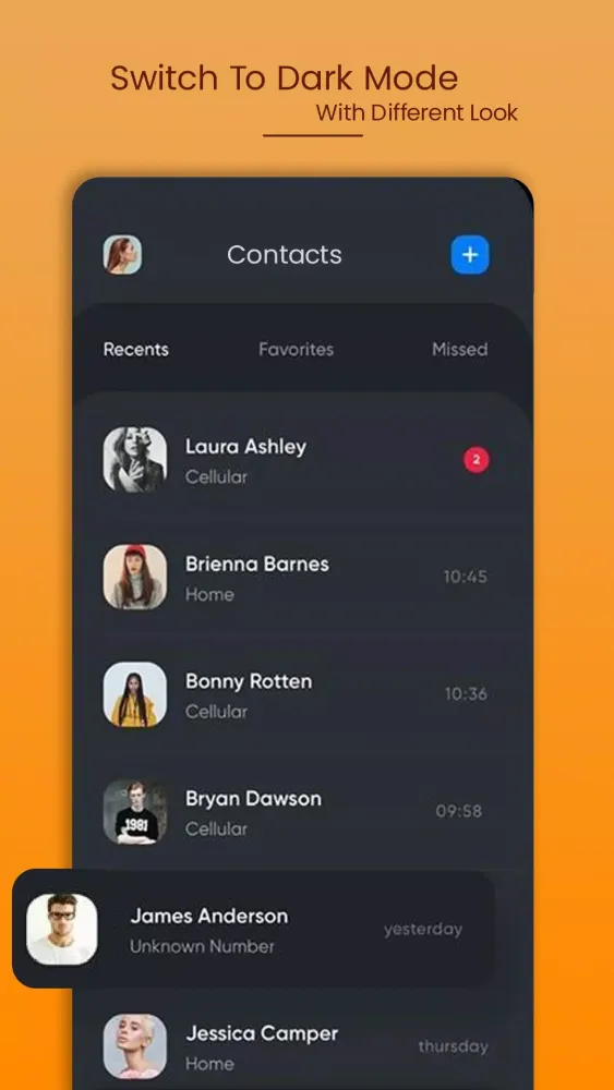 Ảnh chụp màn hình của Contacts