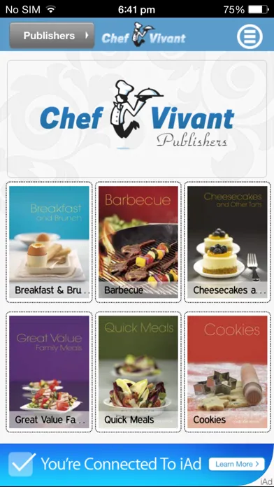 Chef Vivant Lite - iPhone Edition - Customizable, Interactive, Digital Cookbooks and Recipe Channels سکرین شاٹس