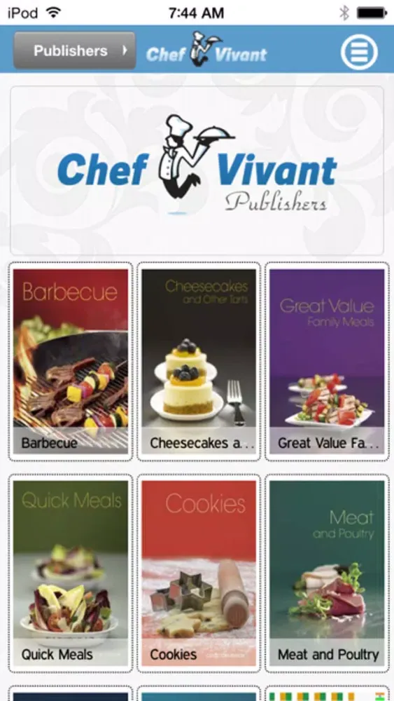 Zrzuty ekranu Chef Vivant - iPhone Edition - Customizable, Interactive, Digital Cookbooks and Recipe Channels