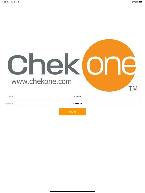Capturas de tela do ChekOne Report App iPad 