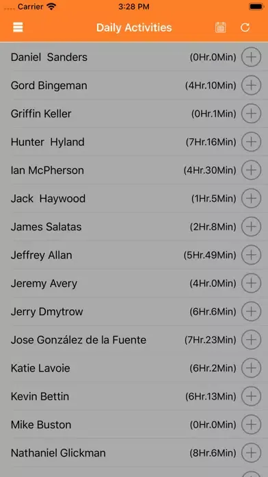 Capturas de tela do ChekOne Report App