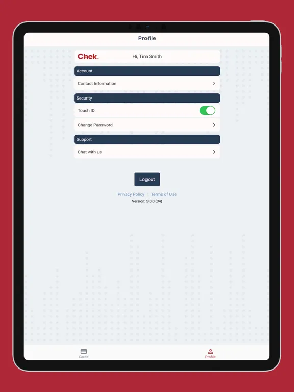 Chek iPad  Ekran Görüntüleri