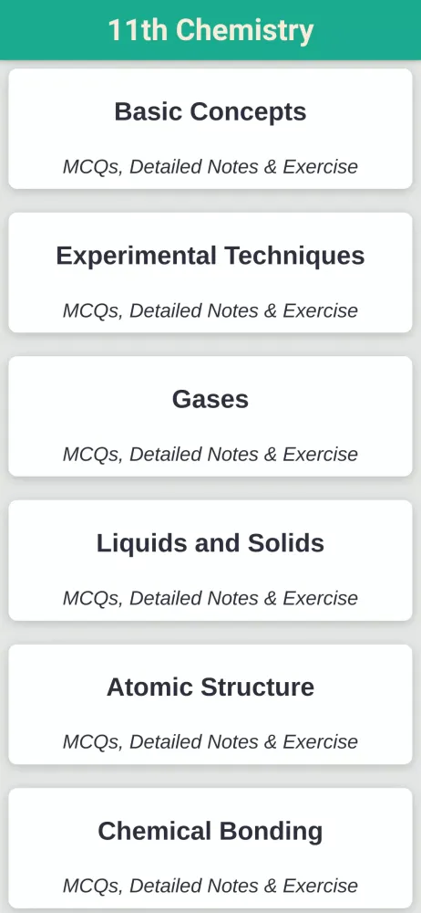 11th Class Chemistry Key Book Screenshots