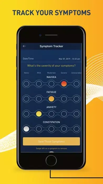 Capturas de tela do chemoWave: Cancer Health Diary