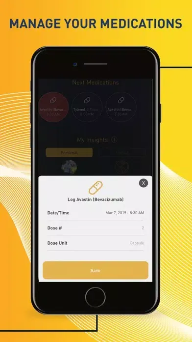 Capturas de tela do chemoWave: Cancer Health Diary