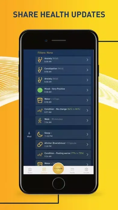 Capturas de tela do chemoWave: Cancer Health Diary