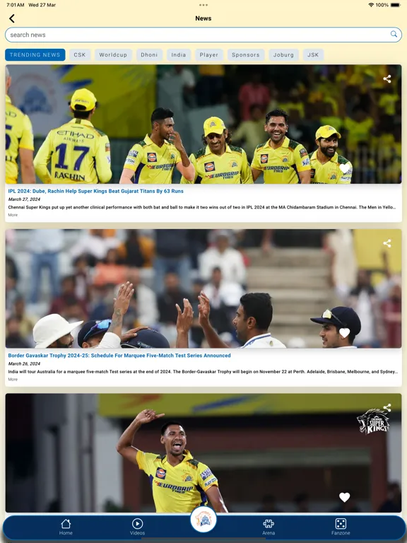 Captures d'écran de CHENNAI SUPER KINGS. iPad 