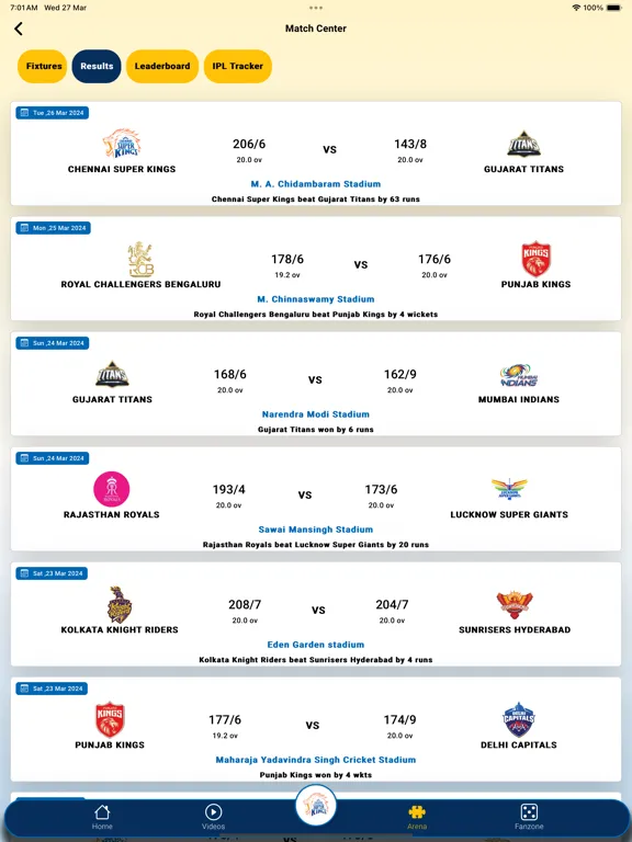 Captures d'écran de CHENNAI SUPER KINGS. iPad 