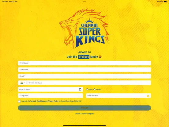Captures d'écran de CHENNAI SUPER KINGS. iPad 