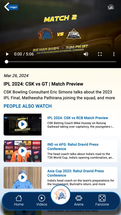 Captures d'écran de CHENNAI SUPER KINGS.