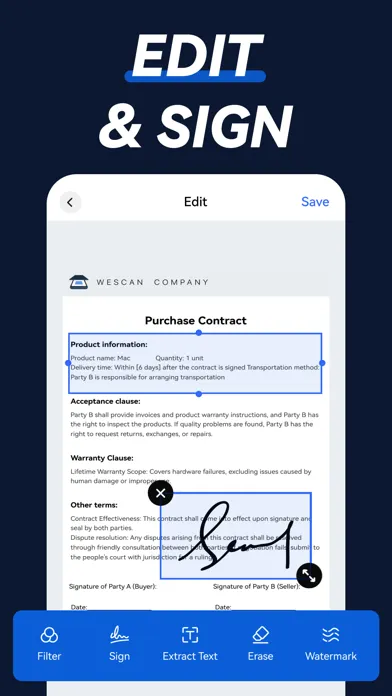 WeScan - PDF Scanner & OCR App スクリーンショット