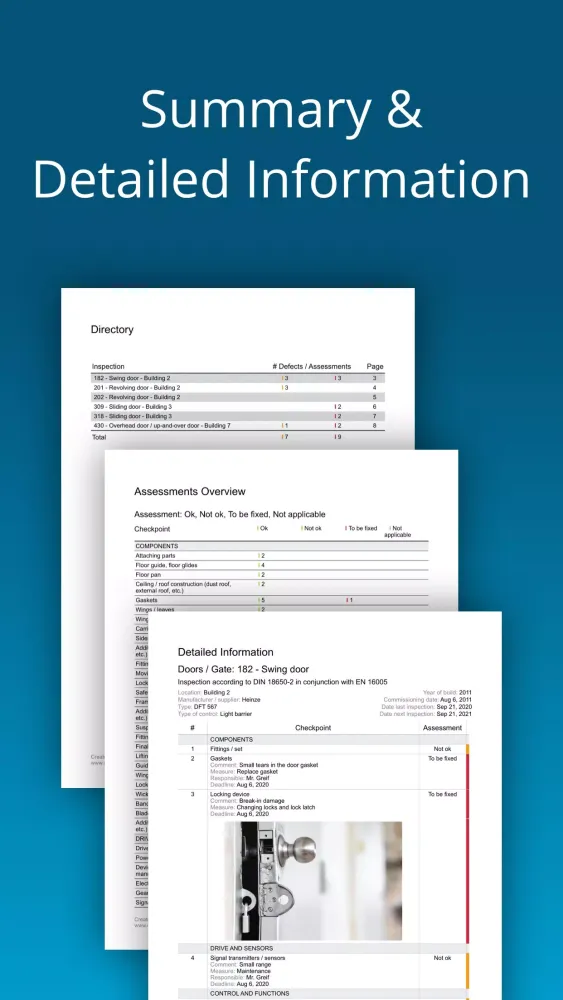 Auto Doors Safety Inspection Screenshots