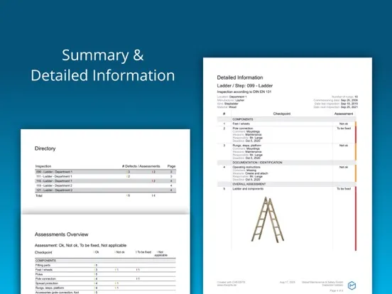 Ladder Safety Inspection iPad  Ekran Görüntüleri
