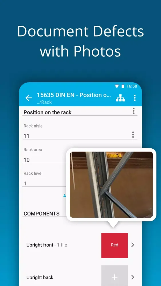 Rack Safety Inspection Screenshots