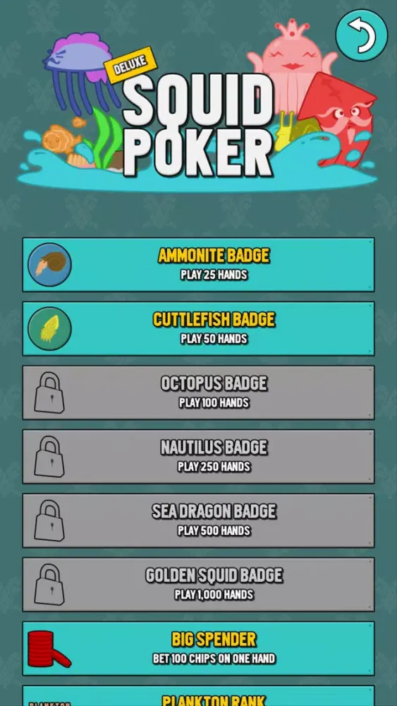 Zrzuty ekranu Squid Poker Deluxe