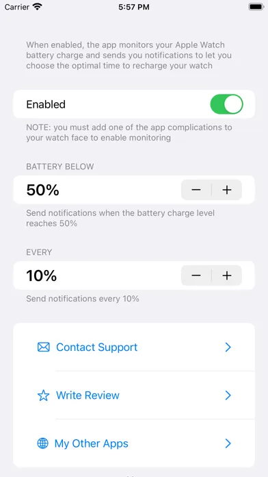Zrzuty ekranu Watch Battery Monitor