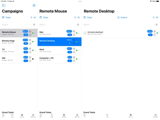 Tangkapan skrin Monitor and Manage Search Ads iPad 
