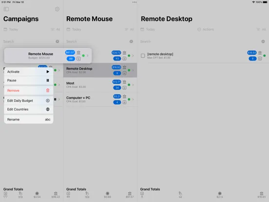 Tangkapan skrin Monitor and Manage Search Ads iPad 