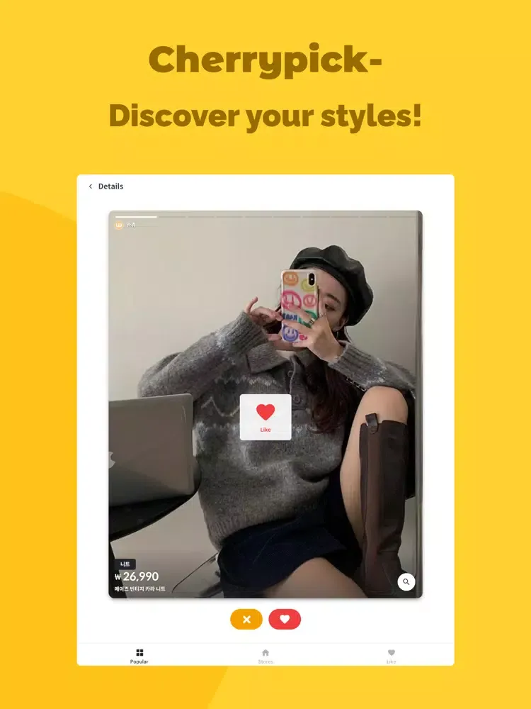 Capturas de tela do Cherrypick - Korean clothes iPad 