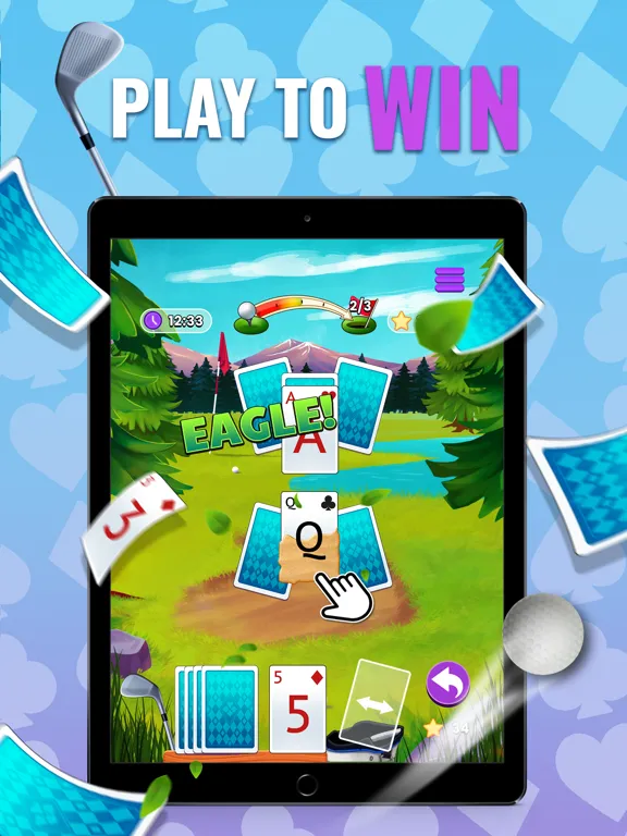 Captures d'écran de Golf Solitaire TriPeaks Cards! iPad 