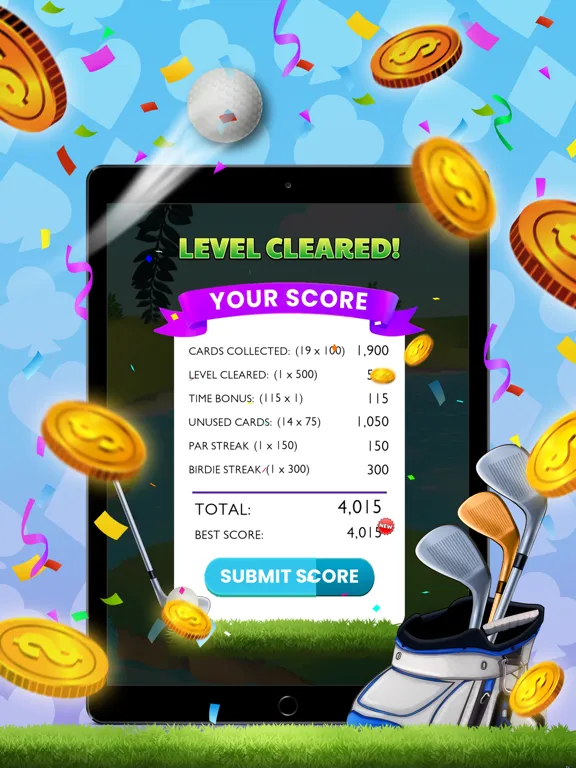 Captures d'écran de Golf Solitaire TriPeaks Cards! iPad 