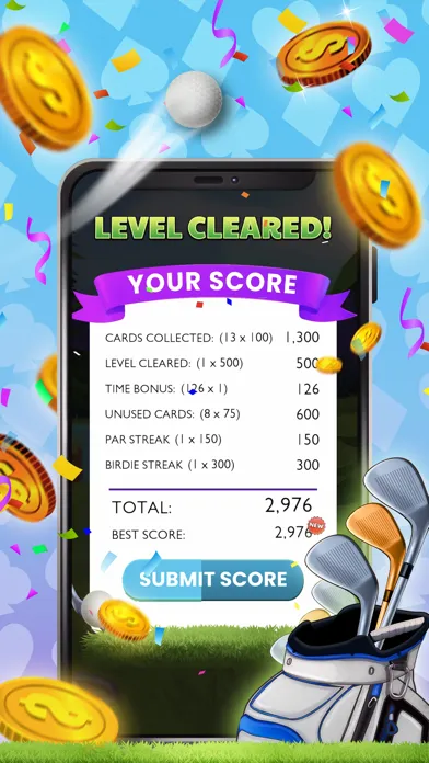 Captures d'écran de Golf Solitaire TriPeaks Cards!