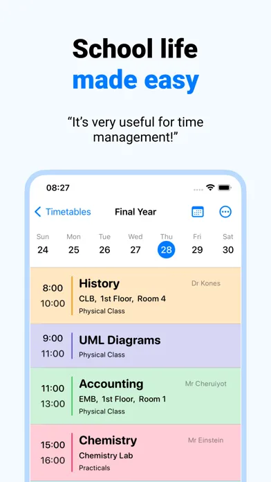 صور Assignment Tracker: Timetable