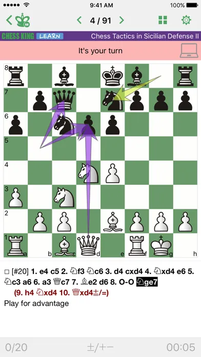 Chess Tactics. Sicilian Def. 2 스크린샷