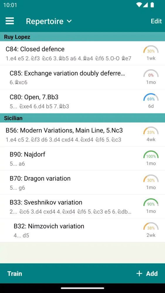 Скриншоты Chess Opener Lite