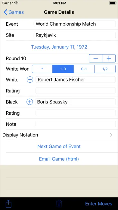 Chess Score Pad Screenshots