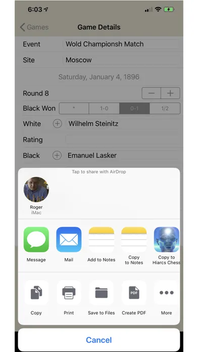 Chess Score Pad Screenshots