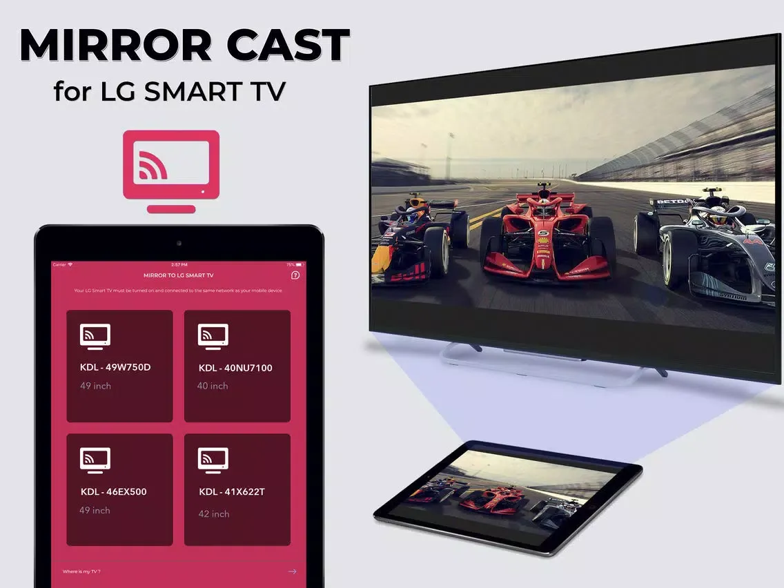 Ảnh chụp màn hình của Mirror for LG TV -Pro Miracast iPad 