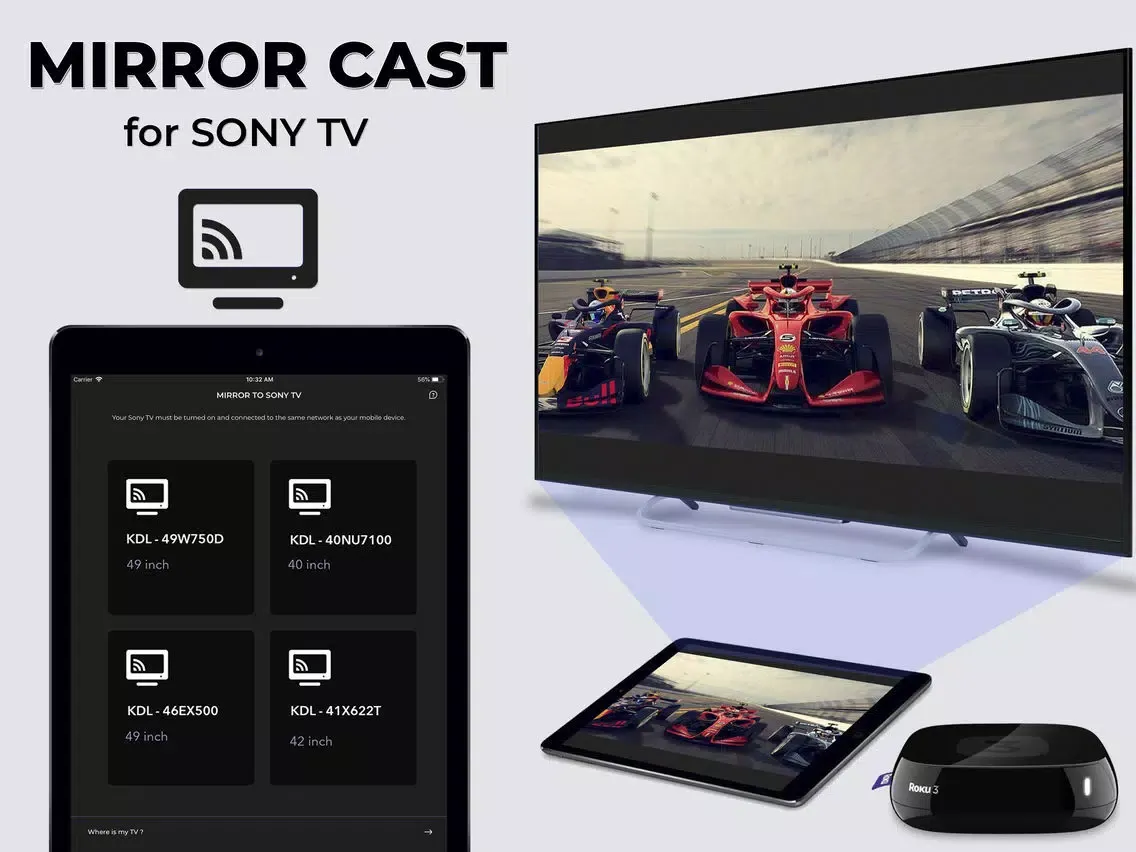Captures d'écran de Mirror for Sony TV Pro Cast iPad 