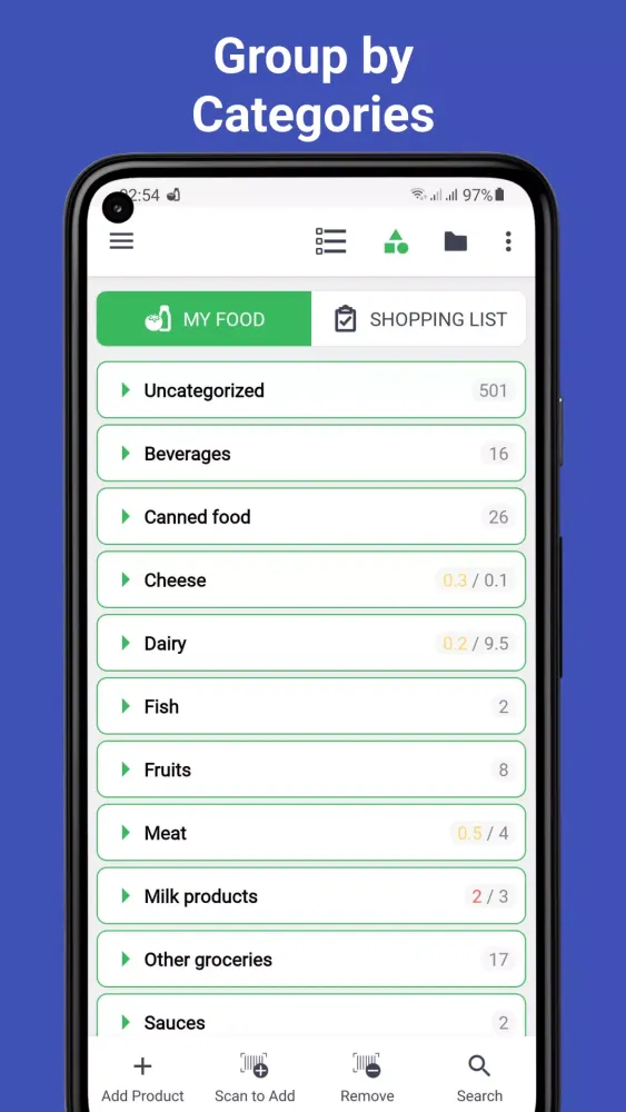 Screenshot di Food List Tracking & Shopping