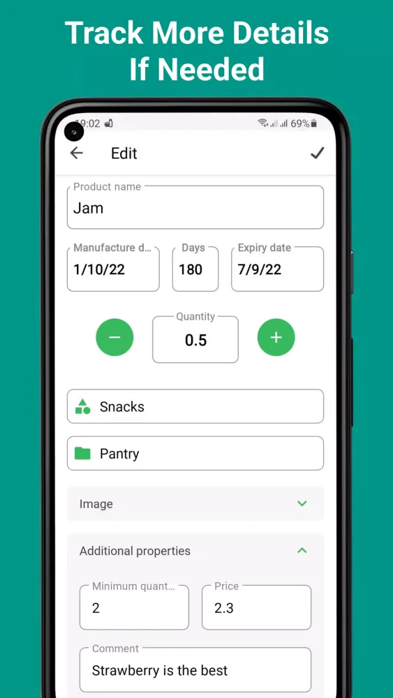 Screenshot di Food List Tracking & Shopping