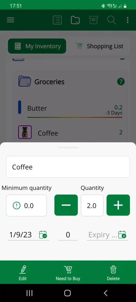 Home Inventory, Food, Shopping Screenshots