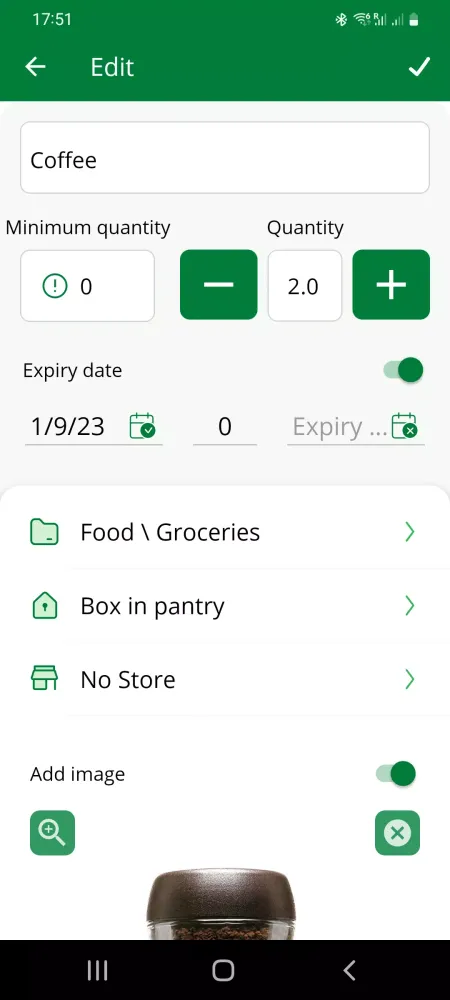 Home Inventory, Food, Shopping Screenshots