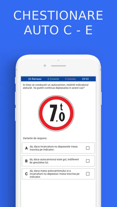 Скриншоты Chestionare auto categoria C E