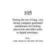 Strong passphrase experiment