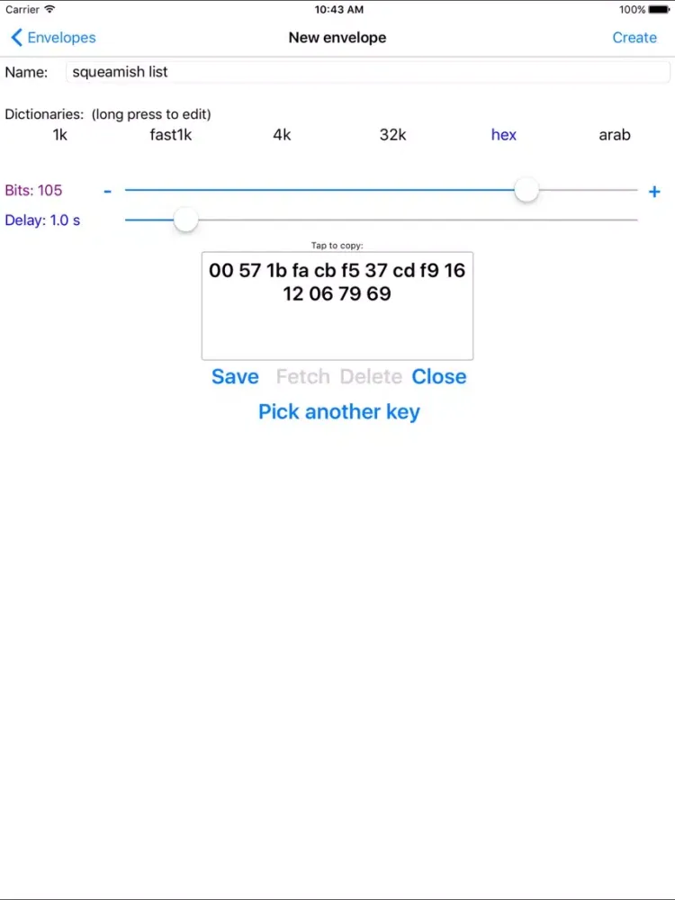 Strong passphrase experiment iPad  স্ক্রিনশট