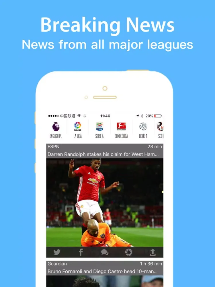 ภาพหน้าจอของ Football Bee - League Team Lineup News Live Scores iPad 