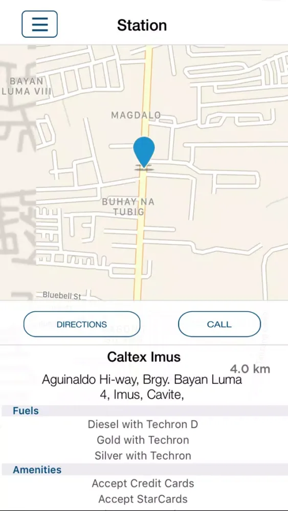 Captures d'écran de Caltex Station Locator