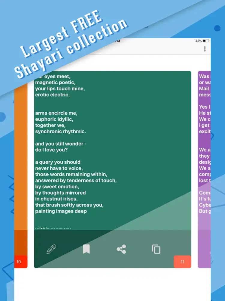 ภาพหน้าจอของ Best Shayari Message - 2018 iPad