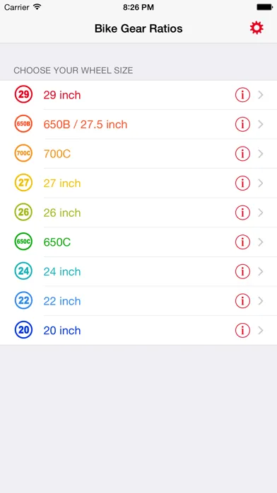 Скриншоты Bike Gear Ratios - Calc Speed,Cadence,Development